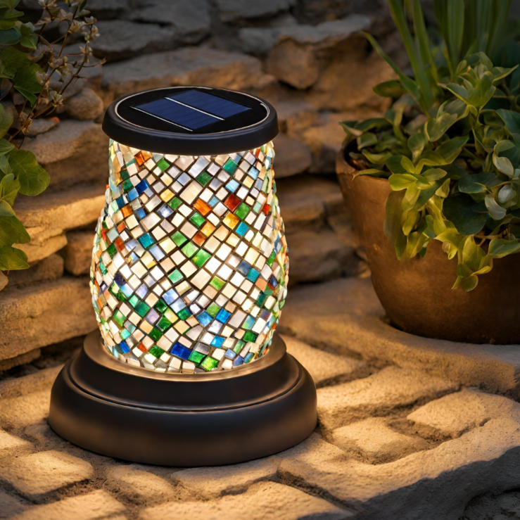Solar-Leuchten aus Mosaik-Glas