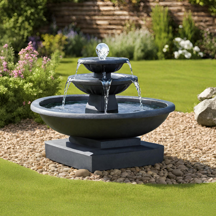 Solarbetriebener Springbrunnen „Greenfield“