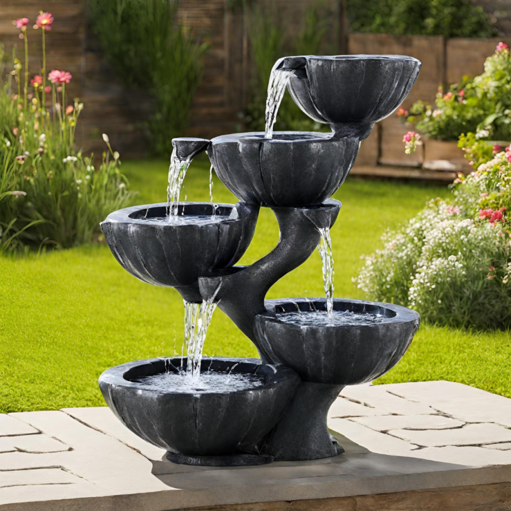 Solarbetriebener Springbrunnen „Maplewood“