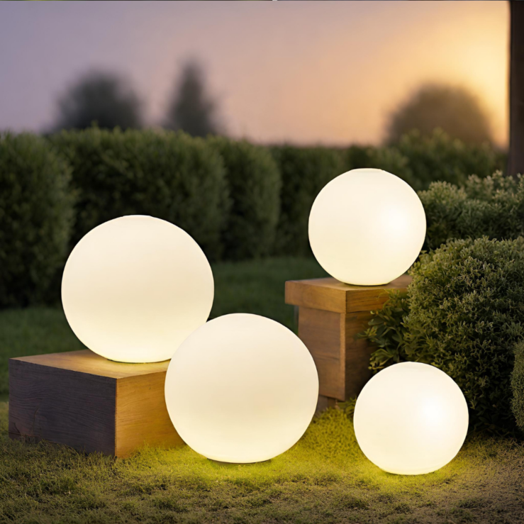 Solarlampe Kugelleuchten-Set „Triplet“